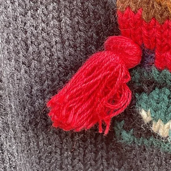 The Eagle's Eye Knit Sweater Womens Med Scottish Bear 1993 Grandma Cottage Core - Picture 7 of 11